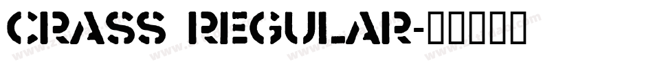 Crass Regular字体转换
